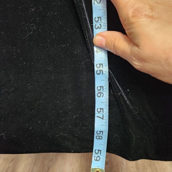 VTG Lillie Rubin Jumpsuit Womans 6 Black Velvet Mock Neck Long Sleeve 1 Pc Goth - Picture 12 of 14